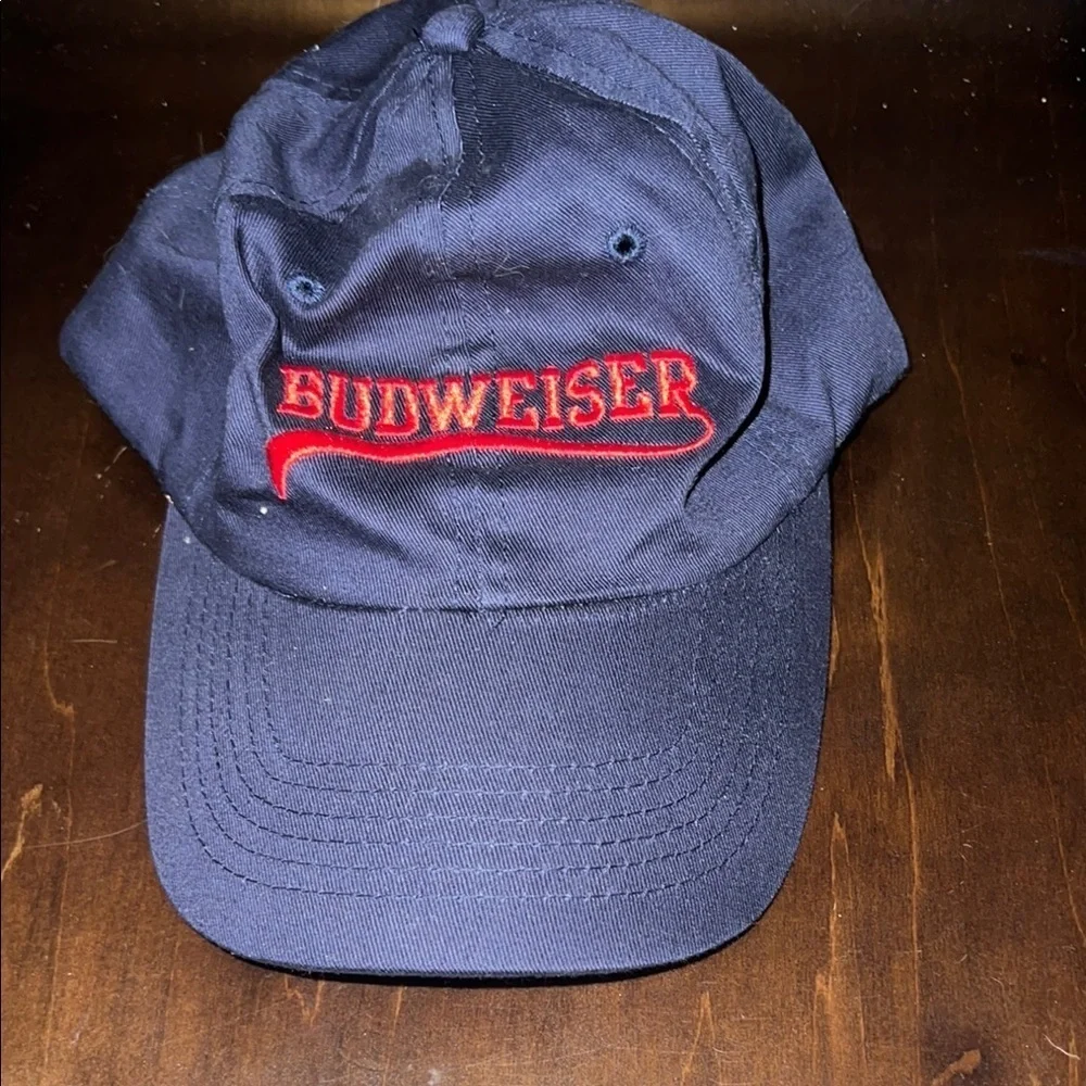 Retro Budweiser Navy Cap with Red Embroidery